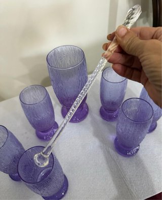 Set 6 Bicchieri Vetro Alessandrite Viola