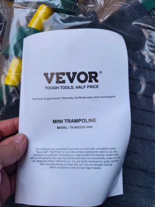 Mini trampolín VEVOR azul para niños