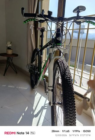 Bicicleta de Montaña Negra y Verde