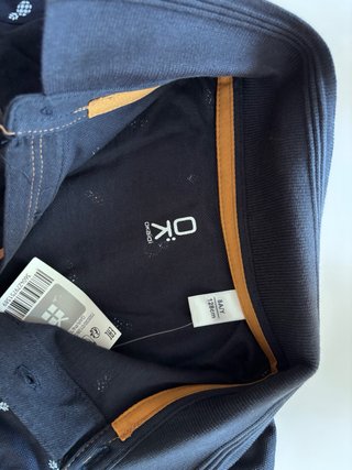 Polo Okaidi 8 anni blu con stampa ananas