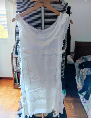 Vestido blanco mujer talla única