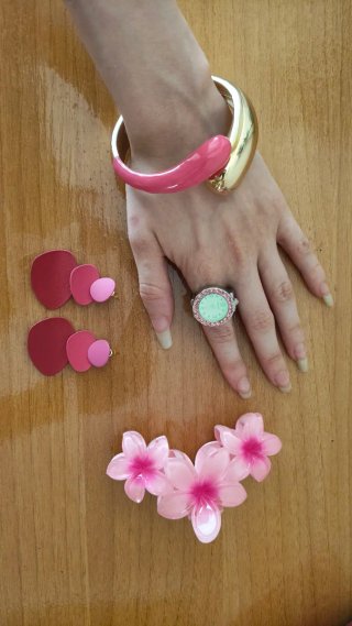 Lote accesorios rosa