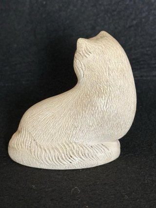 Antica statuina gatto ceramica