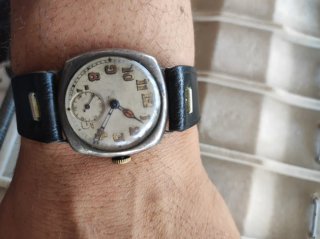 Reloj de Trinchera Vintage POLLUX - Plata Suiza