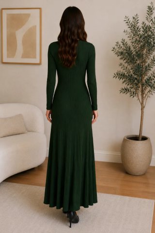Vestido canalé verde Shein Talla M