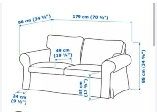 Sofá 2 plazas Ikea Erktop beige