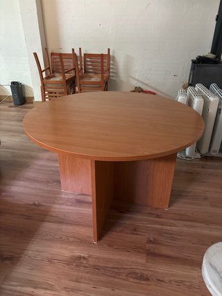 Mesa redonda madera 115cm