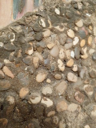 Cuadro hecho a mano con piedras pintado com pintur