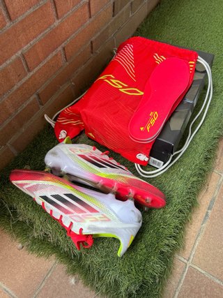 Adidas F50 Elite Botas Fútbol Rojas Blancas.