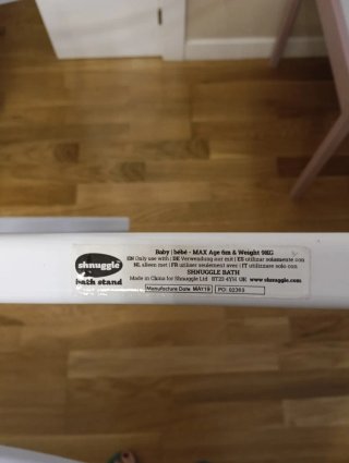 Bañera bebé Shnuggle con soporte