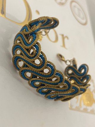 Bracciale donna blu e dorato