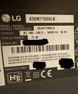 LG Smart TV 43” 4K UHD - perfecto estado