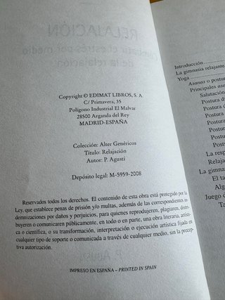 Libro relajación - P. Agustí 2008