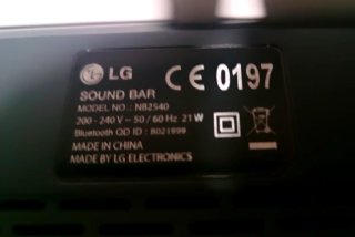 Barra de Sonido LG Bluetooth Negra