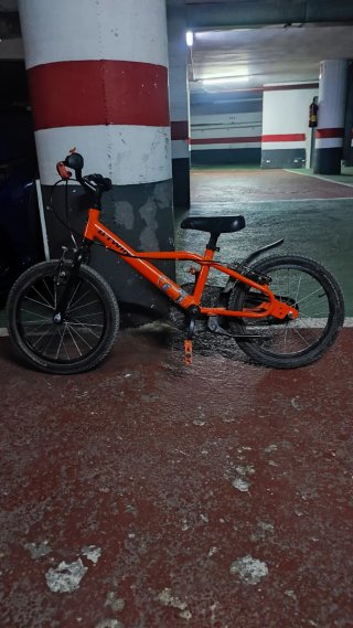 Bicicleta infantil 16 naranja