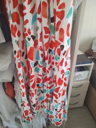 Vestido largo María Pombo estampado