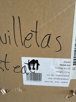 Caja Servilletas JustEat Papel Marrón