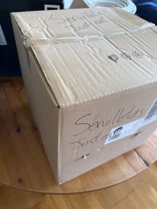 Caja Servilletas JustEat Papel Marrón