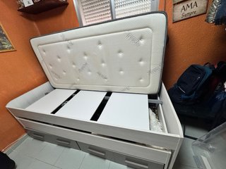 Cama nido con colchón y cajones