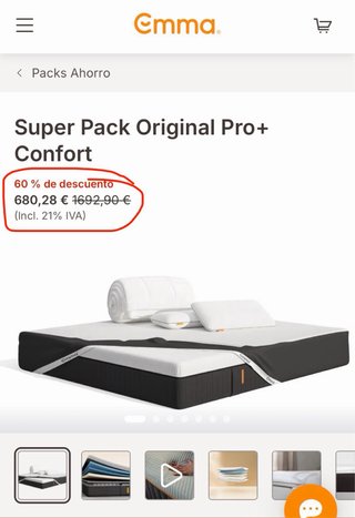 Somier SKLUM para cama 150x200 en gris -COMO NUEVO