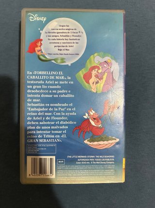 Películas VHS Pokémon y la sirenita.