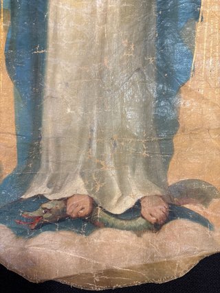 Pintura Virgen María Siglo XIX