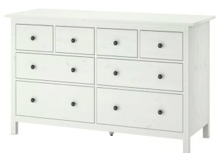 Cómoda de madera blanca
