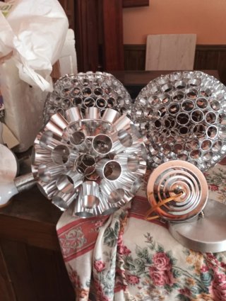 Lámparas de aluminio plateado