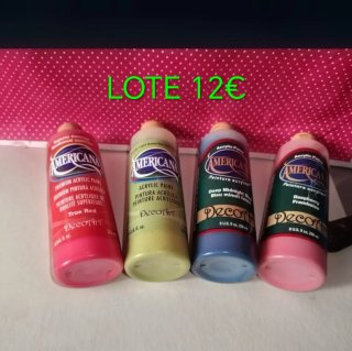 Lote 4 Pinturas Acrílicas Americana