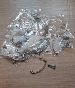 Tiradores níquel bisú (pack 10) 64mm