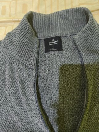Cárdigan Springfield Gris Cremallera Talla L