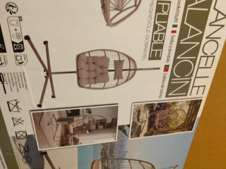 Silla Colgante Balancín Beige
