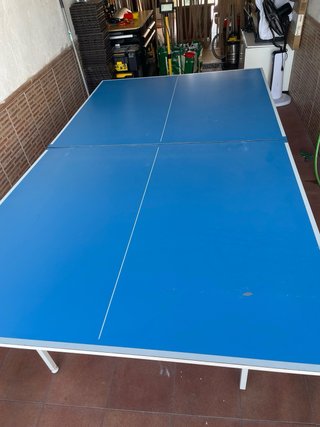 Mesa de Ping Pong Plegable Azul