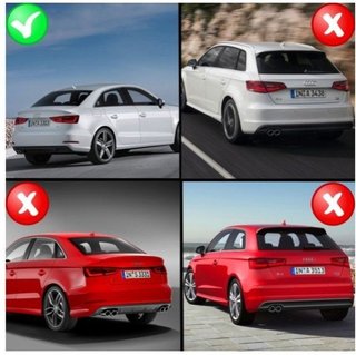 Difusor trasero Audi A3 8V Sedan look S3