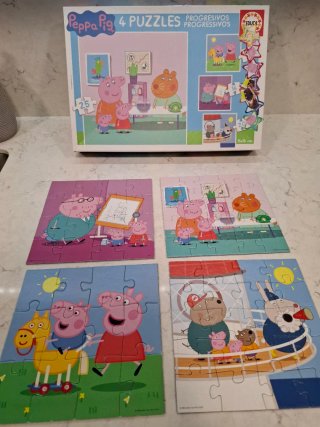 4 Puzzles Peppa Pig Progresivos