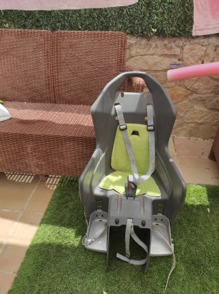 Silla Portabebés Bicicleta Gris/Verde