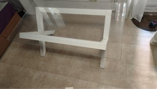 Mesa Comedor Banak Cristal y Metal