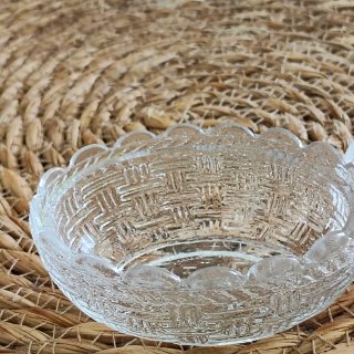 Salero antiguo gallina cristal transparente