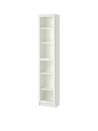 Estantería Billy Ikea Blanca y Cristal
