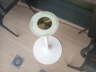 Mesa redonda cristal 90 cm