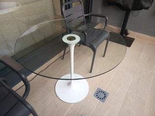 Mesa redonda cristal 90 cm
