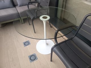 Mesa redonda cristal 90 cm