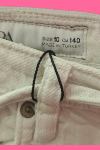 Pantaloni bianchi Zara Kids con laccetto