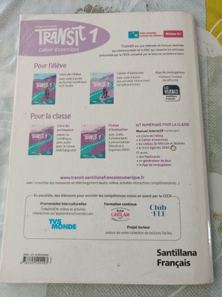 TRANSIT 1 PACK CAHIER D'EXERCICES