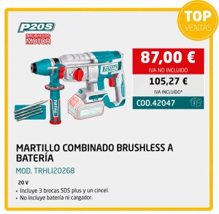 Martillo Combinado Brushless Total 20V