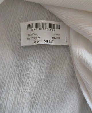 Vestido Midi Zara Blanco roto  Talla L