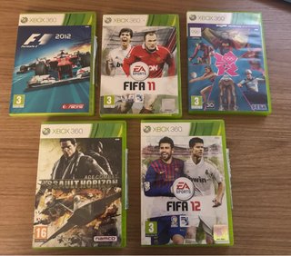 Lote 5 Videojuegos Xbox 360