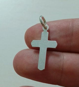 Hermoso Colgante Cristo Biselado Plata De Ley 925