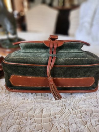 Bolso Loewe Ante y Piel Marrón/Verde