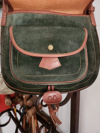 Bolso Loewe Ante y Piel Marrón/Verde